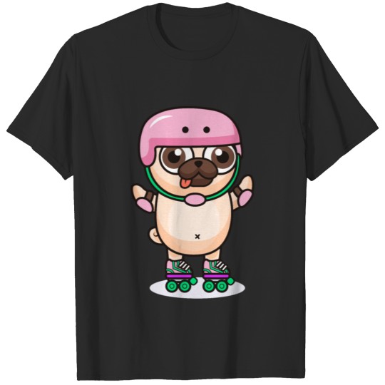 Discover Flat variety of fun pugs 3 T-shirt