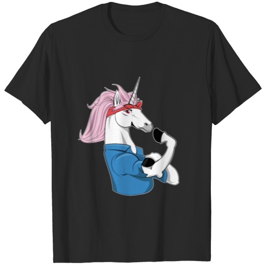 Vintage We can do it Unicorn Rosie the Riveter T-shirt