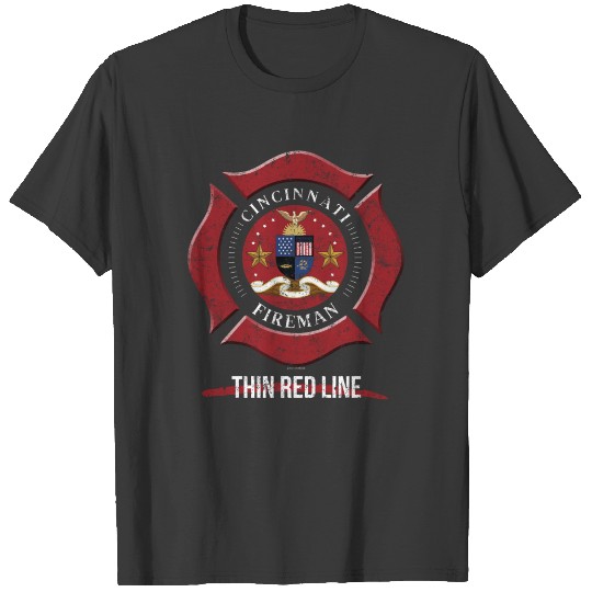 Cincinnati Ohio Shirt Firefighter Shirt Volunteer Firefighter T-shirt