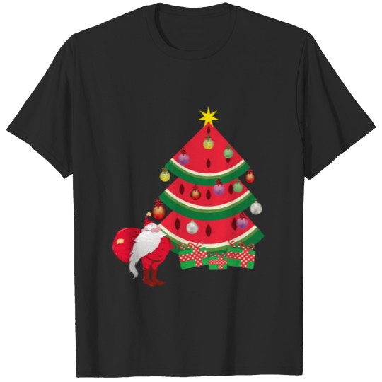 Discover Watermelon Tree Merry Christmas Santa Claus Reindeer T-shirt