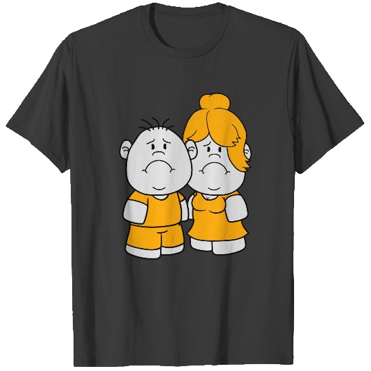 man boy couple love in love couple female big head T-shirt