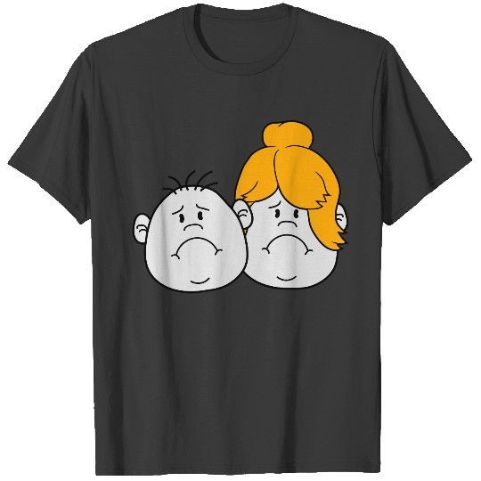 man boy Couple ove in love couple female big head T-shirt