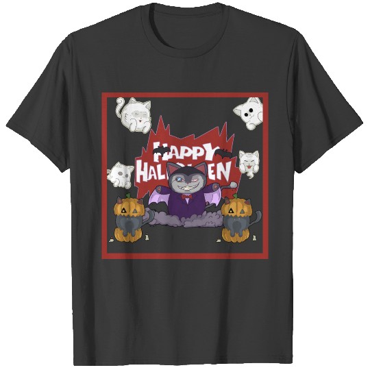Cat halloween T-shirt