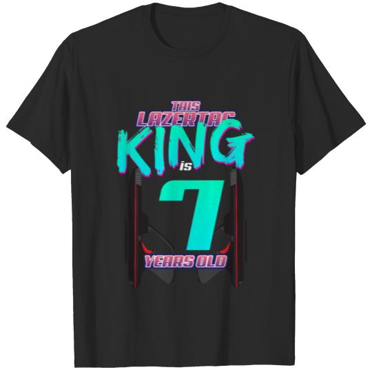 Discover Lasertag - This King Is 7 Years Old T-shirt