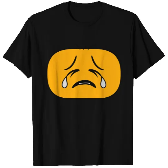 face head sad cry cry tears unhappy depressed clip T-shirt