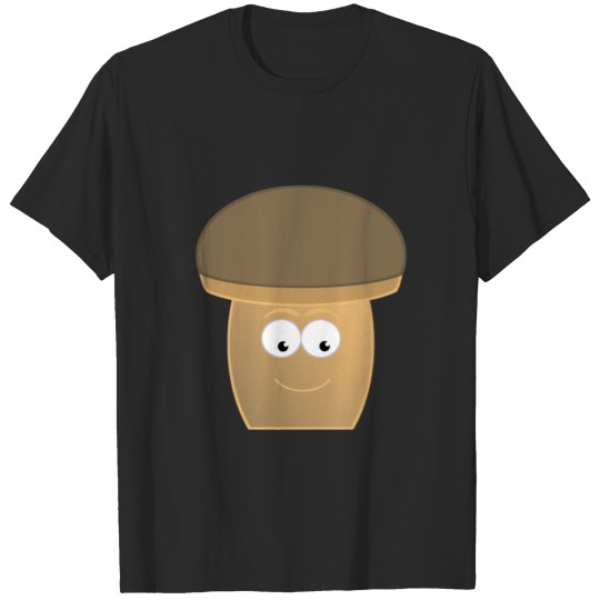 Discover mushroom vegetables brown T-shirt