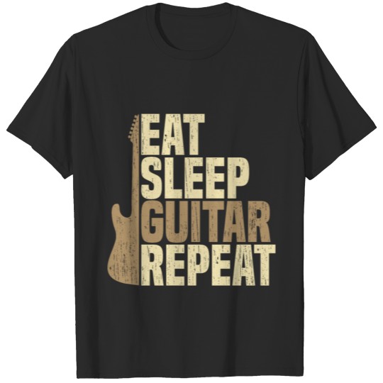 Discover Eat Sleep Guitar Repeat Gift Guitarist Band T-shirt