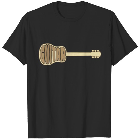 Discover Acoustic Guitar with Letters Text Gift Quote T-shirt