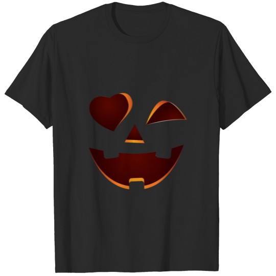 Smiley Face Pumpkin design for Kids or Adults on Halloween T-shirt