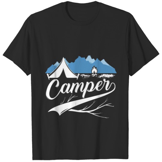 Discover Camping Hiking Tent Camper wilderness T-shirt