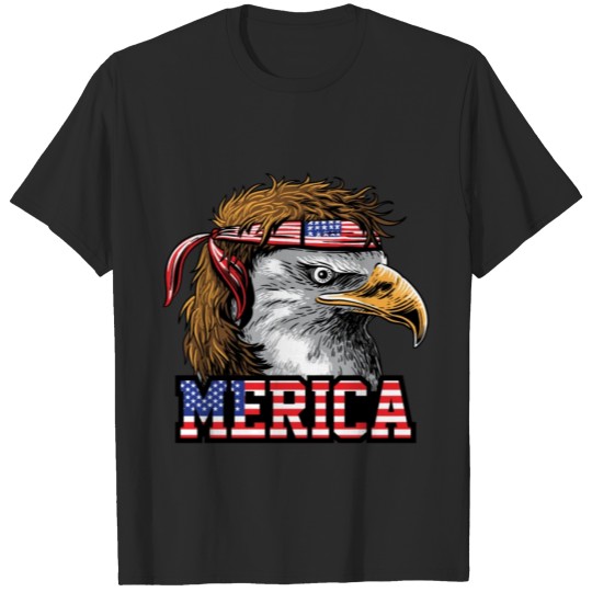 Discover 4th July American flag Bald Patriot Eagle Shirt T-shirt