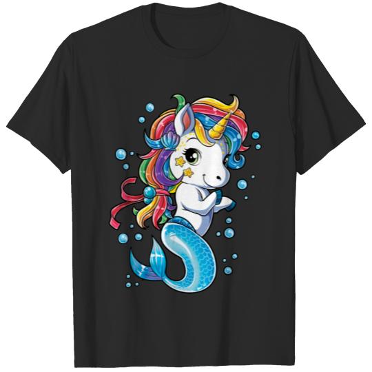 Unicorn Mermaid Mermicorn T Shirt Kids Girls Boys Rainbow Squad Cute Gifts Party T-shirt