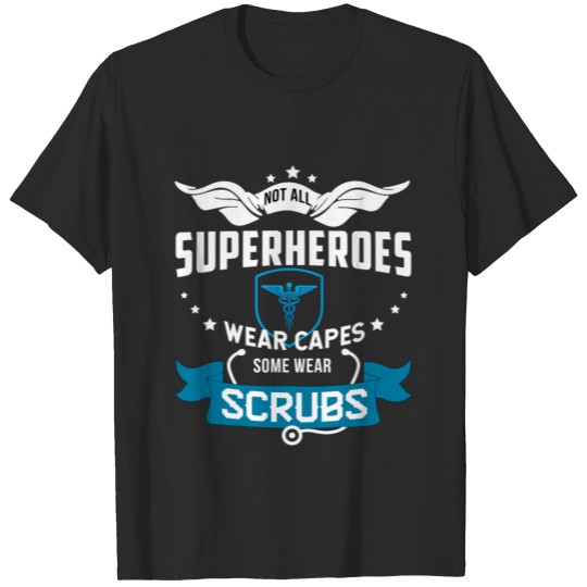 Discover SUPERHEROES WEAR SCRUBS T-shirt