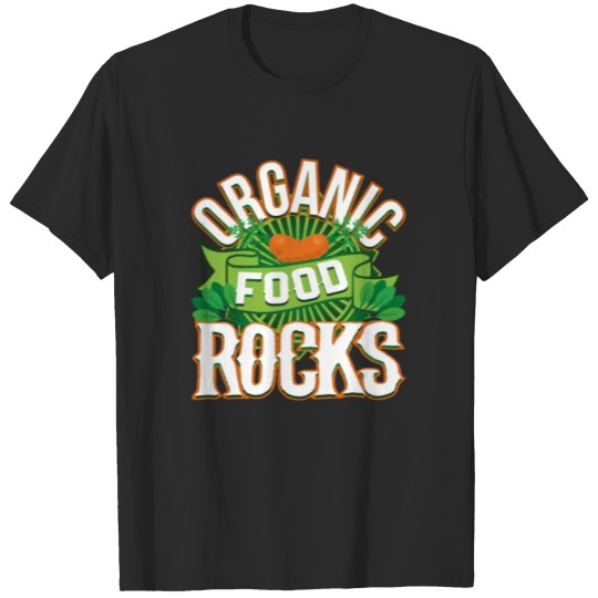 Discover Organic Food Rocks Vegan Vegetarian T-shirt