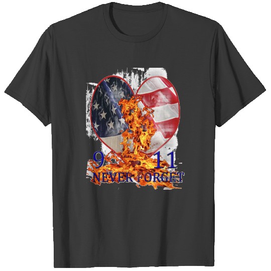 9 11 NEVER FORGET PATRIOTIC T-SHIRT T-shirt
