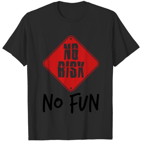 Discover red caution sign shield frame text fucking spontan T-shirt