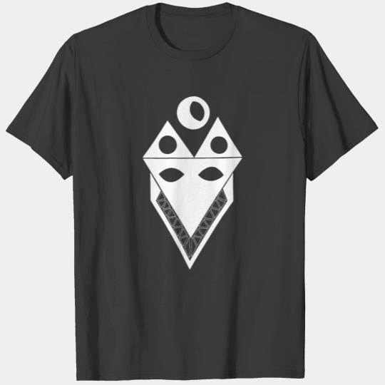 ancient tribal indian mask fox wolf moon spirit T-shirt