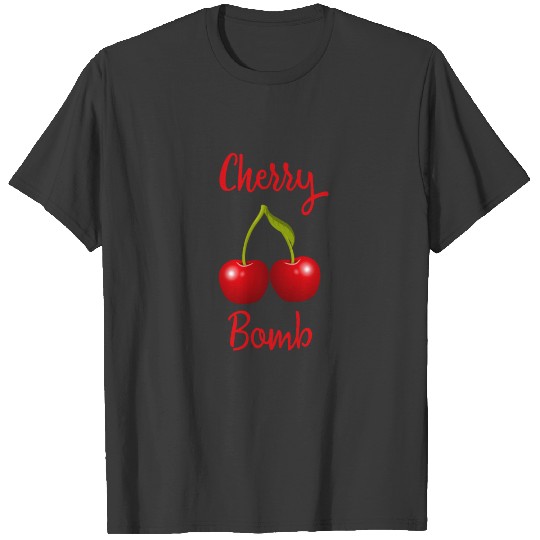 Cute Cherry Bomb Retro 70s Vintage Style T-Shirt T-shirt