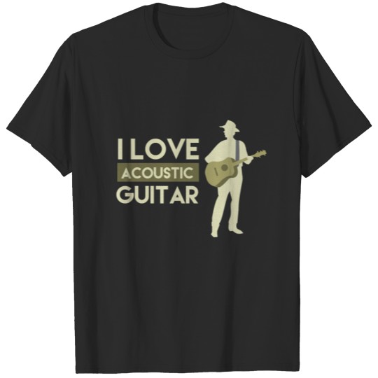 Discover I Love Acoustic Guitar T-shirt