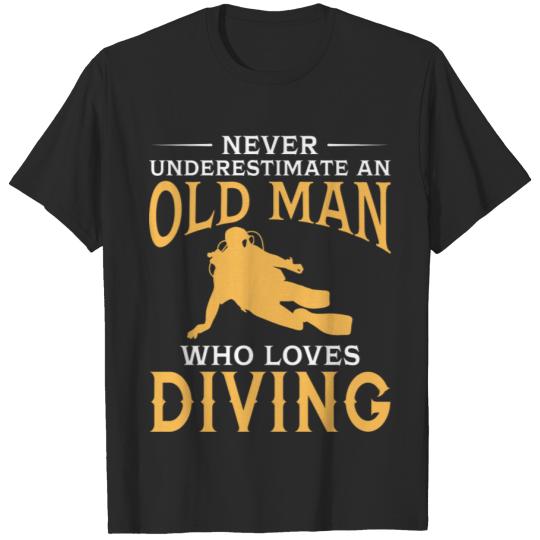 Discover funny An Old Man Who Loves Scuba Diving T-shirt