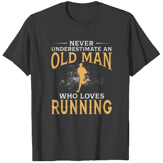 funny An Old Man Who Loves Running T-shirt