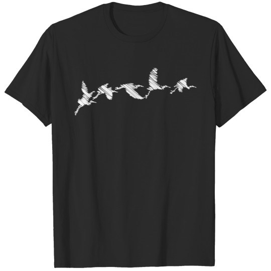 Discover Heron stork bird design artwork graphic exclusive T-shirt
