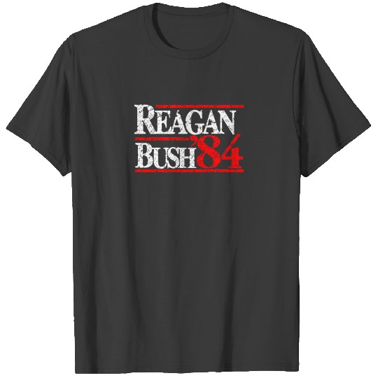 Reagan Bush 84 Funny Logo T-shirt