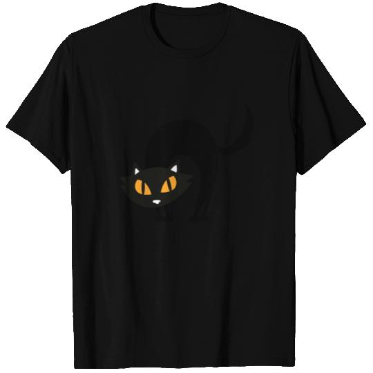 Funny Black Cat - Scary Creepy Spooky Halloween T-shirt