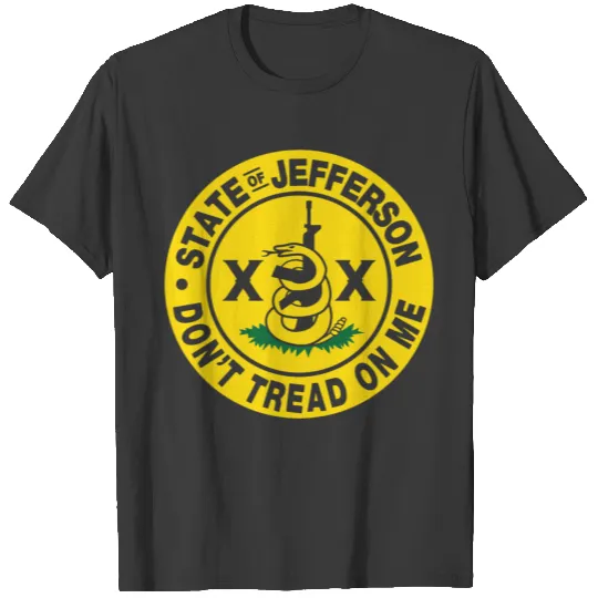 Discover State of jefferson don't tread on me T-shirt
