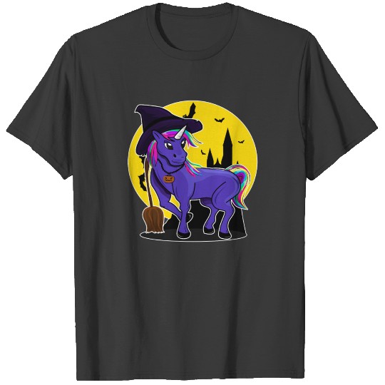 Halloween Witch Unicorn T-shirt