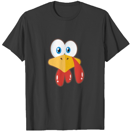 Turkey Face Crazy Eyes Halloween and Thanksgiving T-shirt