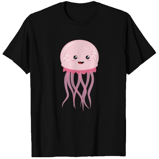 Cute Jellyfish Pink Cartoon T-shirt