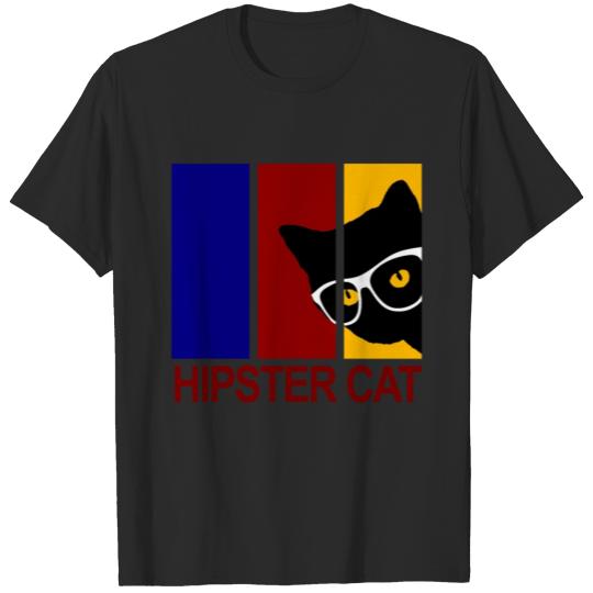 Discover Hipster Cat T-shirt