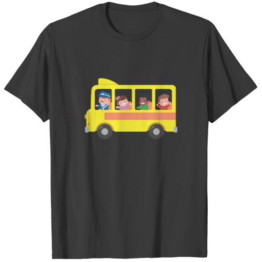 Yellow School Bus Kids T-shirt