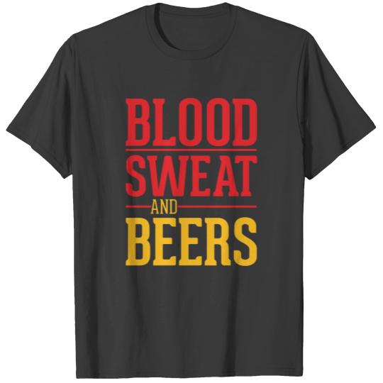 Blood Sweat And Beer - Modern Football Design T-shirt