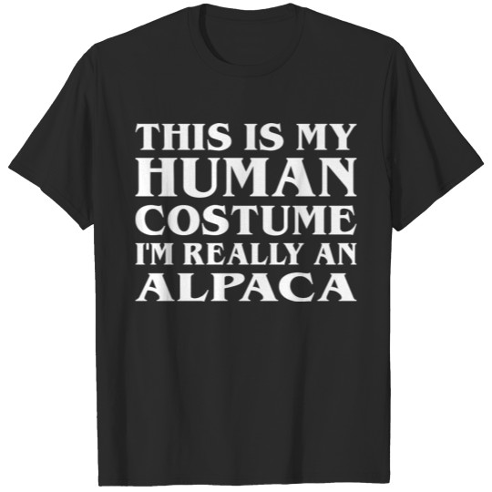 Discover Halloween This Is My Human Costume Really Alpaca T-shirt