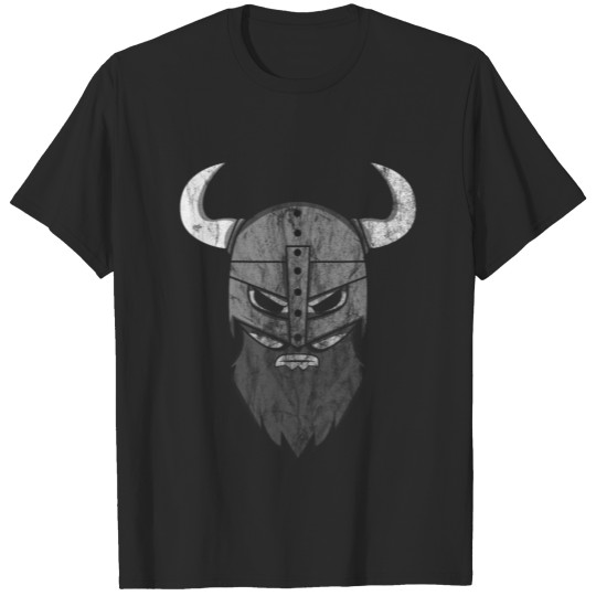Discover Viking Head Used Look T-shirt