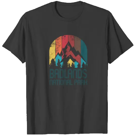 Badlands National Park Retro Distressed Gift or Souvenir Design T-shirt