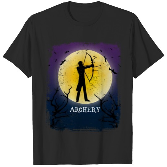 Discover Archery Halloween Vintage Art Archer Bow Arrow T-shirt
