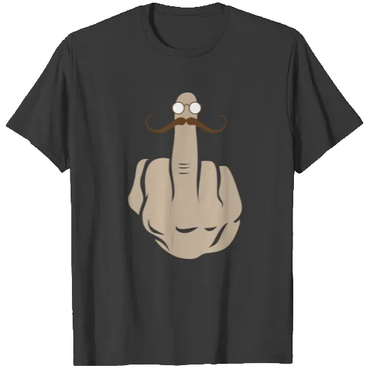 Middle Finger Mustache T-shirt