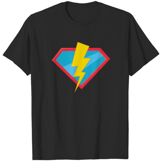 Discover Superhero Lightning Bolt Costume Halloween Ironic T-shirt