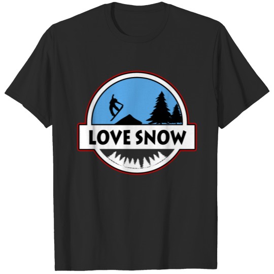 Discover Snow Winter Sledge Snowman Gift Ski T-shirt
