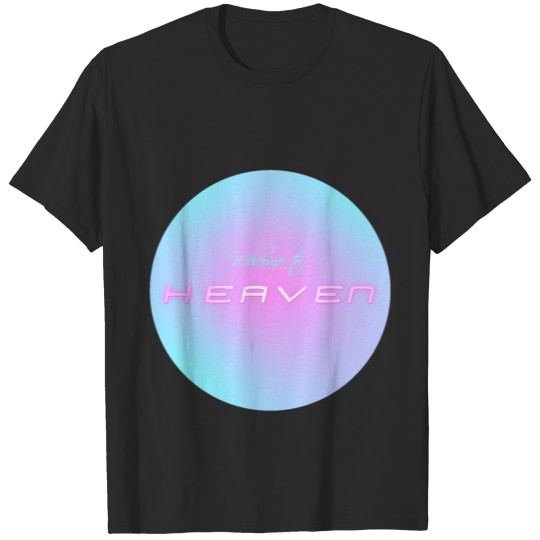 Discover Welcome to heaven round pink artsy t-shirt print T-shirt
