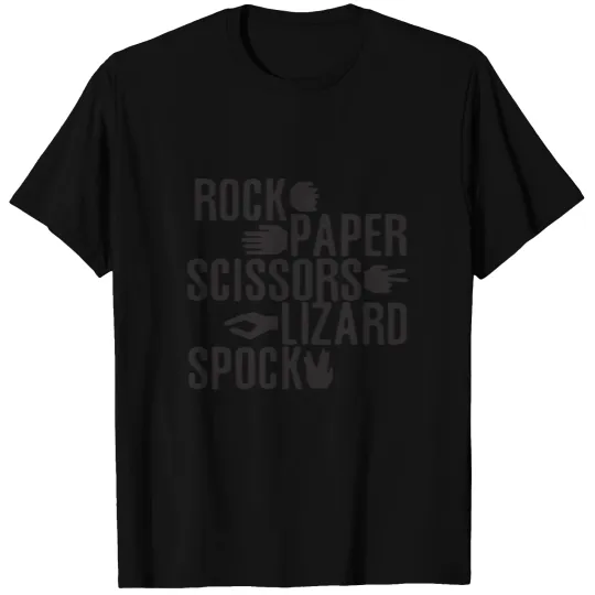 Rock Paper Scissors Lizard Spock Baseball All Size T-shirt