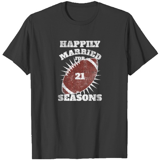 21st Anniversary Football Twenty One Seasons T-shirt