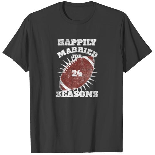 24th Anniversary Football Twenty Four Seasons T-shirt