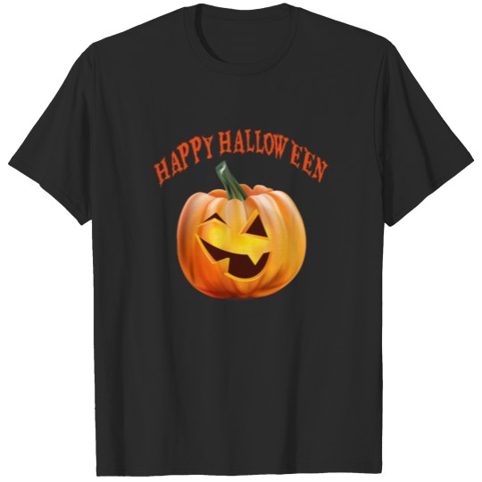 Discover Happy Halloween Funny Jack o Lantern Pumpkin T-shirt