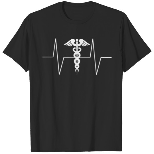 Discover Massage Therapist Caduceus Heartbeat EKG Pulse T-s T-shirt