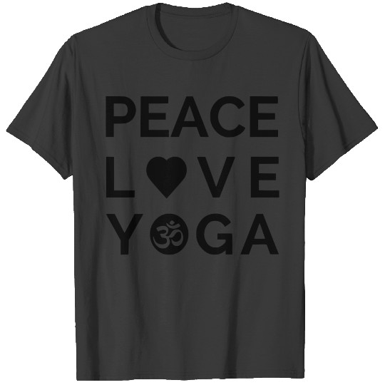 peace love yoga T-shirt
