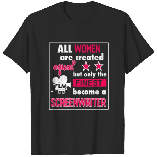Discover Woman Screenwriter Funny Slogan Movie Film Gift T-shirt